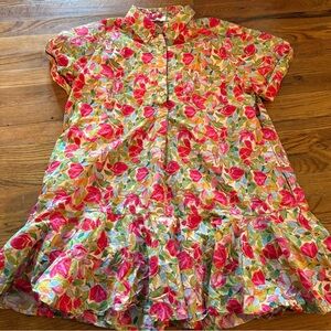 Entro Kyla Floral Mini Dress, Size L, NWOT